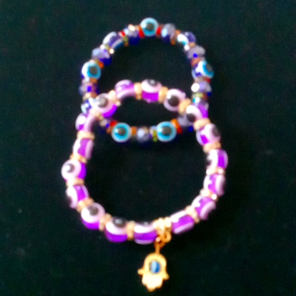 ๐๐๐ Tri color Purple Royal Eye Set 5/25 - Picture 1 of 5